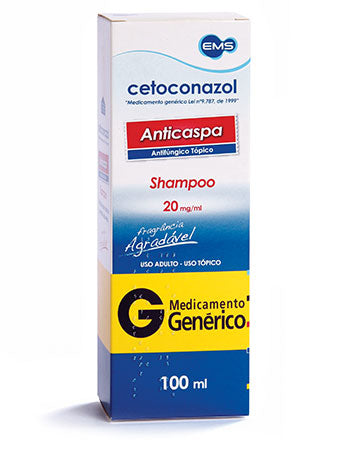 Cetoconazol Shampoo Tratamento Anticaspa EMS 20mg/ml (100ml)